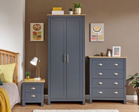 Lancaster 3 piece set slate blue