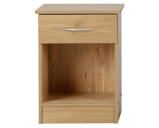Bellingham 1 Drawer Bedside - Oak Effect Veneer