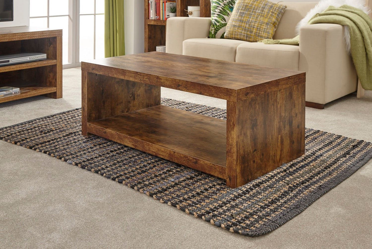 Jakarta Coffee Table with Shelf Mango