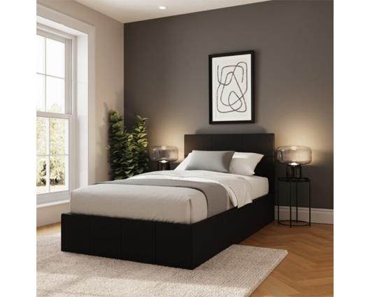 side lift ottoman 90cm black