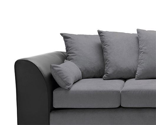 Dylan Right Hand Facing Corner Sofa-Black & Charcoal