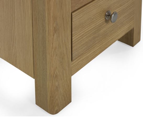 Memphis Limed Oak 3 Drawer Bedside