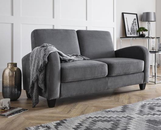 VIVO 3 SEATER SOFA IN DUSK GREY CHENILLE