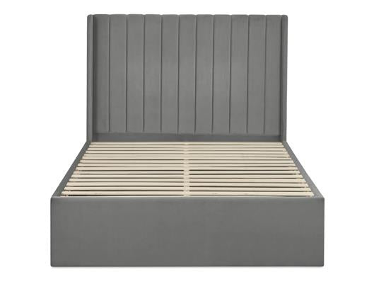 Leila Dual Storage Door Bed Steel Grey - King