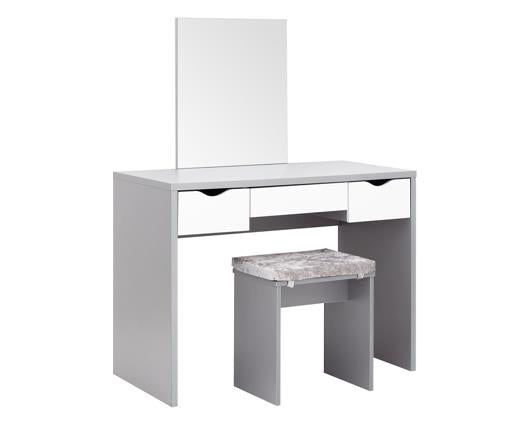 Elizabeth dressing table set grey + white