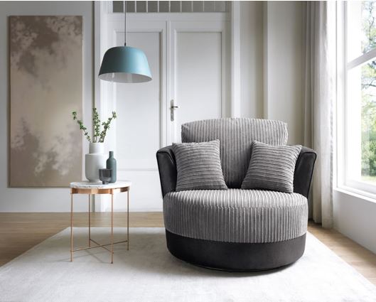Samson Swivel Chair - Black & Grey
