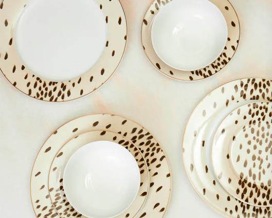 12pc Poodle & Blonde Tottenham Dalmation Dinner Set