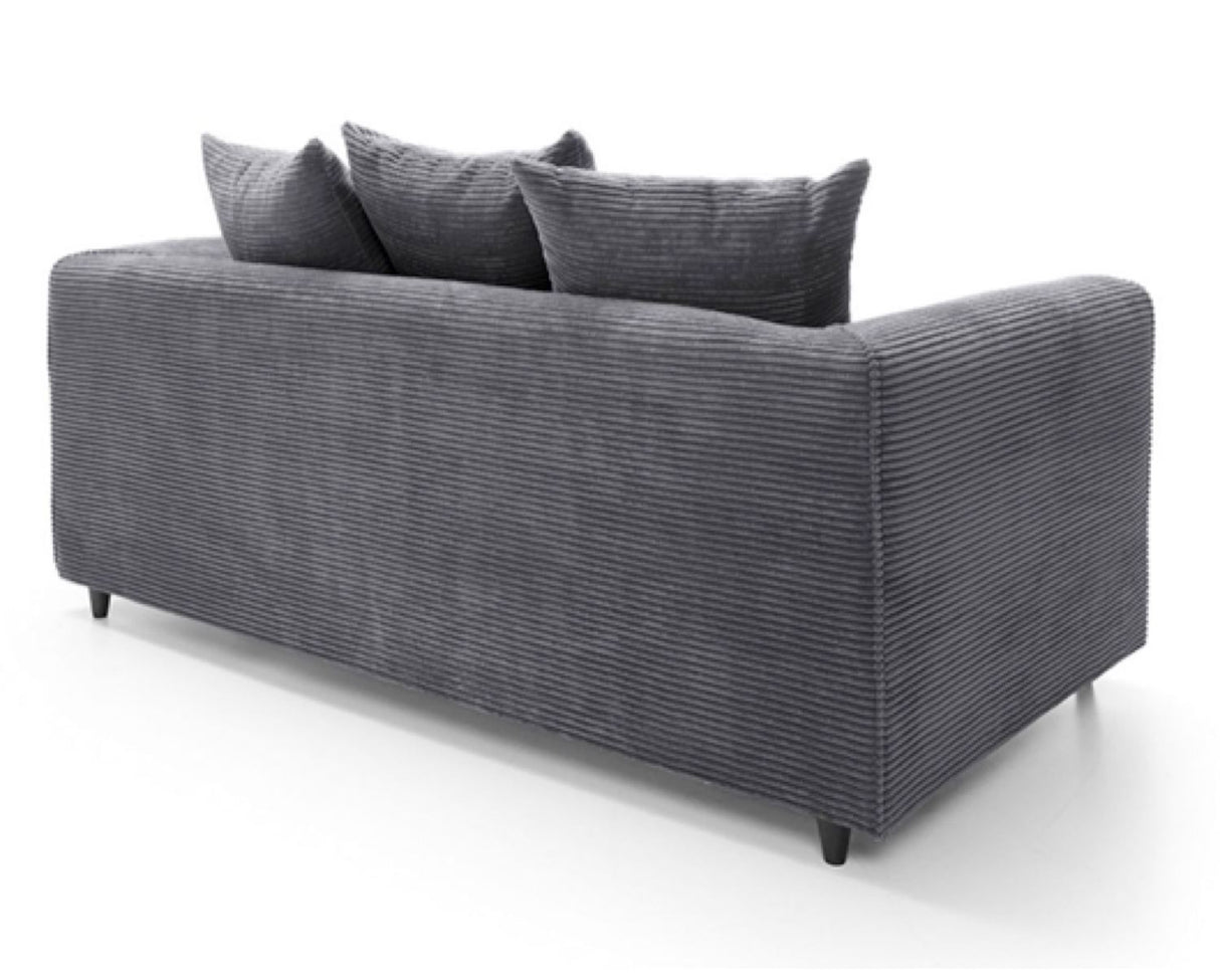 Jumbo Cord 2 Seater Sofa-Grey