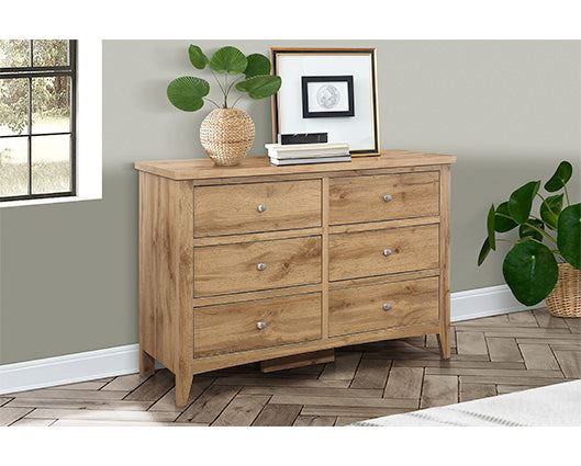 Hampstead 6 Drawer Chest Oak