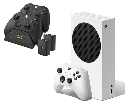 Xbox Series S 1TB Console with Twin Charging Dock with 2x Rechargeable Battery Packs