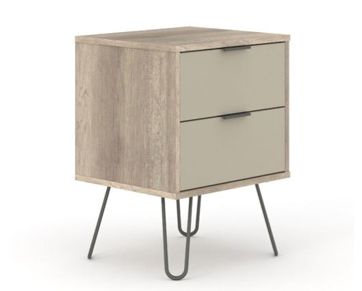 Driftwood Augusta 2 drawer bedside cabinet