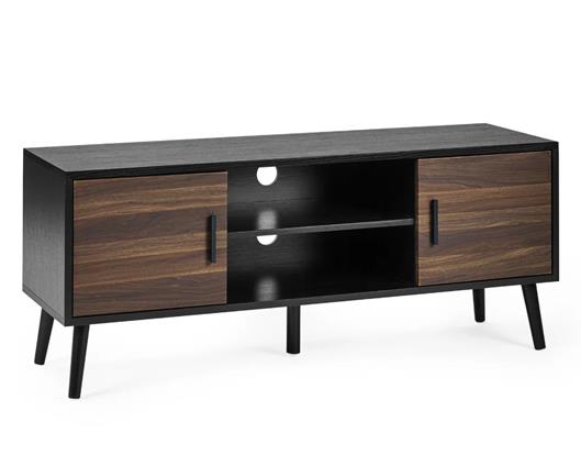 Trent Large TV Stand Up to 55" Walnut & Black