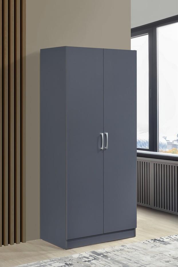 Highbury 2 Door Wardrobe - Dark Grey