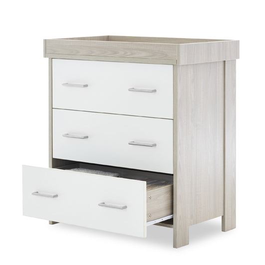 Nika Mini 3 Piece Room Set & Underdrawer - Grey Wash & White