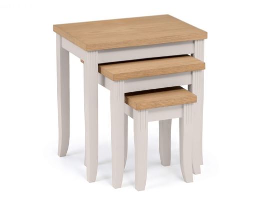 DAVENPORT OAK/ELEPHANT GREY NEST OF TABLES