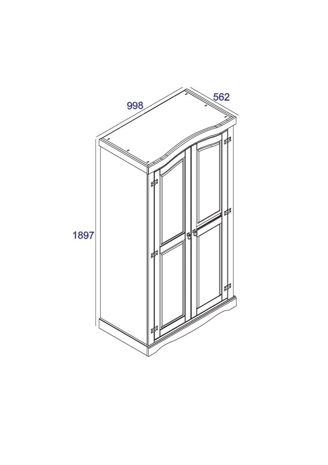 Corona Premium 2 Door Wardrobe
