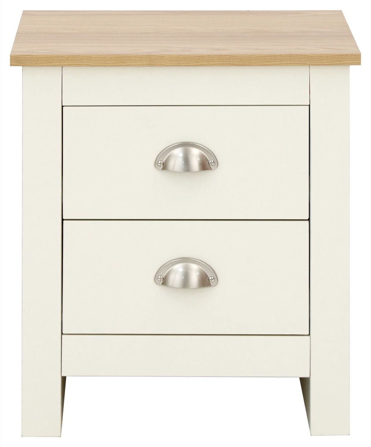Lancaster 2 drawer bedside cream