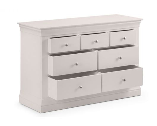 CLERMONT 4+3 DRAWER CHEST - LIGHT GREY
