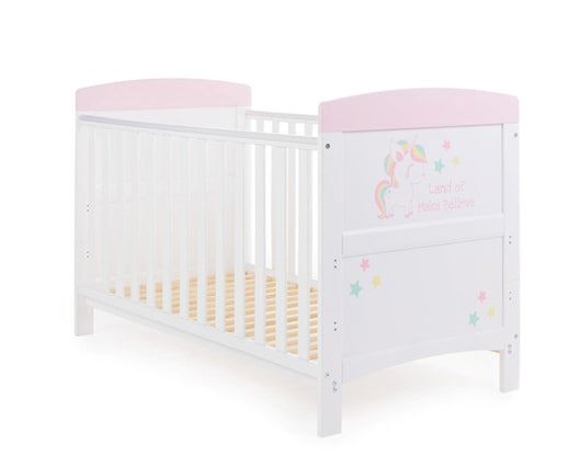 Grace Inspire Cot Bed + Fibre Mattress - Unicorn