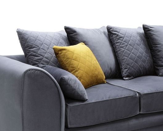 Chicago Right Hand Facing Corner Sofa-Dark Grey