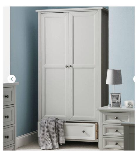 MAINE 2 DOOR COMBINATION WARDROBE - DOVE GREY