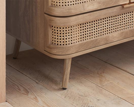 Noah 2 Door Rattan Wardrobe