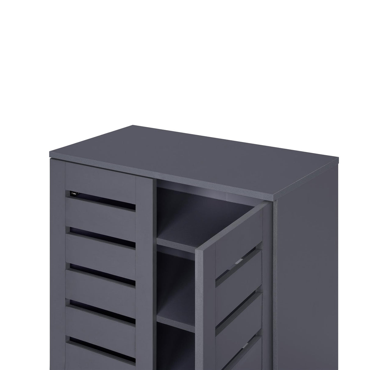 Euston 2 Door Shoe Cabinet - Dark Grey