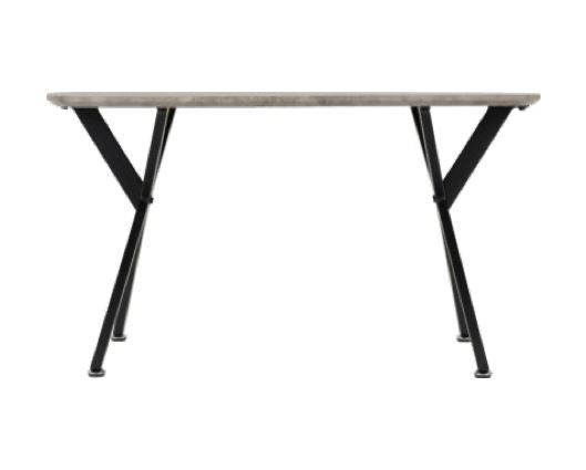 Athens Oval Coffee Table - Concrete Effect/Black