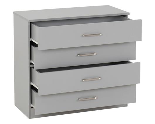 DAKOTA 2 DOOR WARDROBE BEDROOM SET - LIGHT GREY