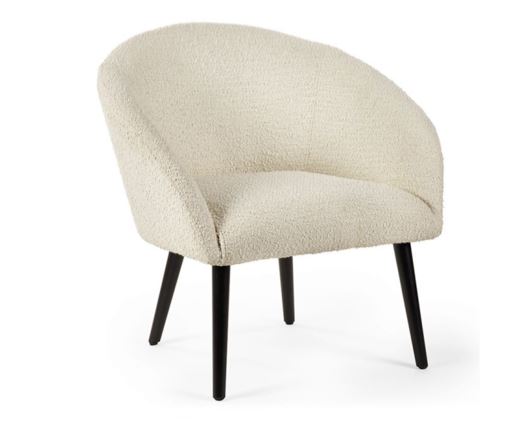 AMARI BOUCLE ACCENT CHAIR - IVORY