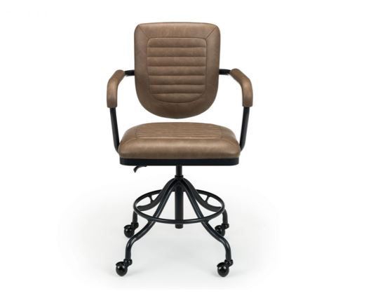GREY UPHOLSTERED OFFICE CHAIR