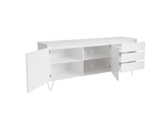 Monaco 2 Door 3 Drawer Cabinet in White