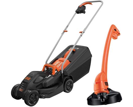 Black & Decker 32cm Electric Corded Lawnmower & GL250 Grass Strimmer