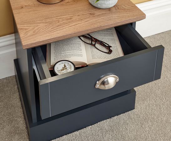 Kendal 1 Drawer Bedside Slate Blue