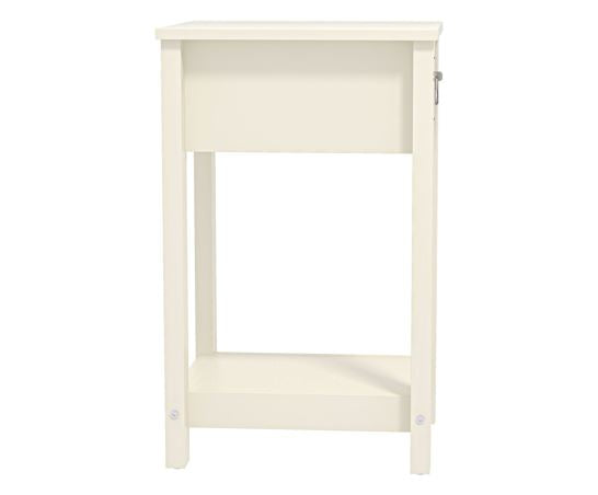 Clovelly 1 Drawer Bedside Table Ivory