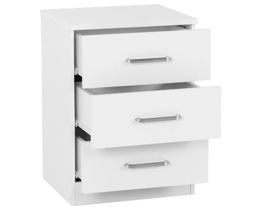 DAKOTA 3 DOOR WARDROBE BEDROOM SET - WHITE