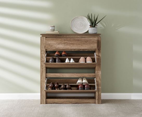 Canyon Oak Shoe Cabinet