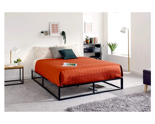 platform bed 120cm black