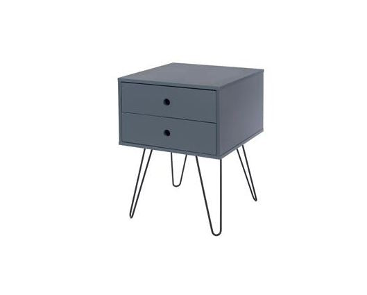Telford 2 Drawer Bedside Cabinet-Midnight Blue