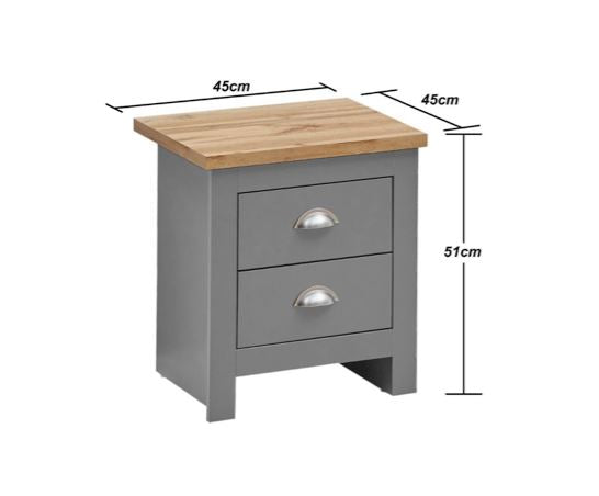 Lisbon Nighstand with 2 Drawers