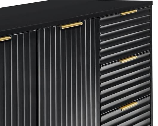 Murano Large 2 Door, 3 Drawer Sideboard Black