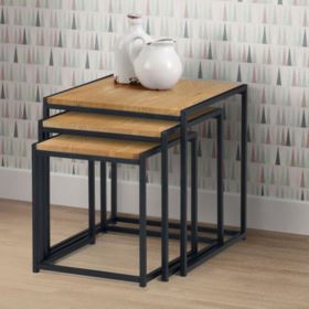 TRIBECA NEST OF 3 TABLES - EURO OAK