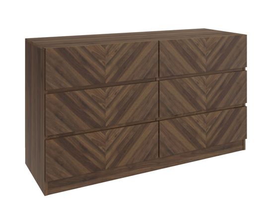 Catania 3+3 Drawer Chest Royal Walnut