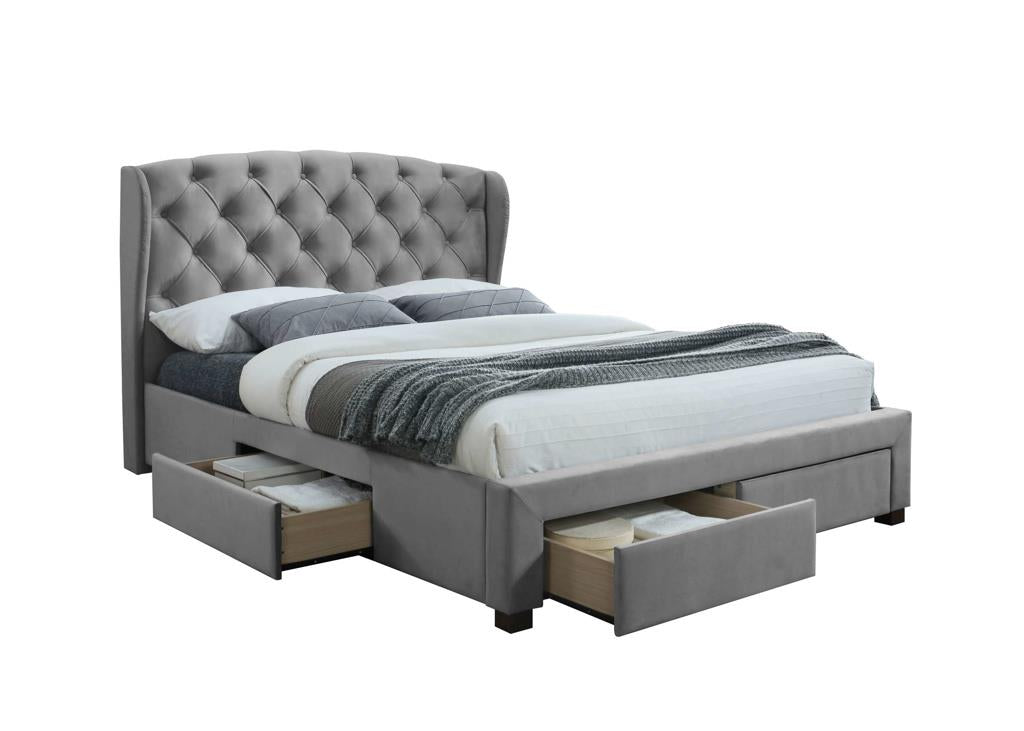 Hope Double Bed - Grey