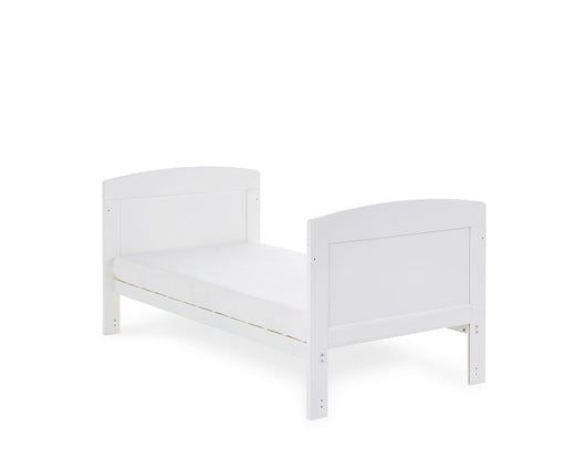 Grace Cot Bed + Fibre Mattress - White