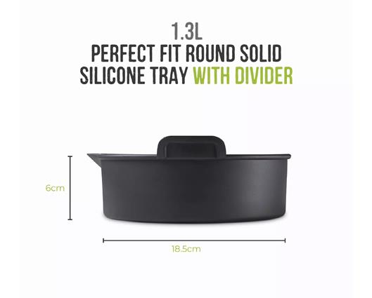 Round Solid Silicone Air Fryer Tray with Divider