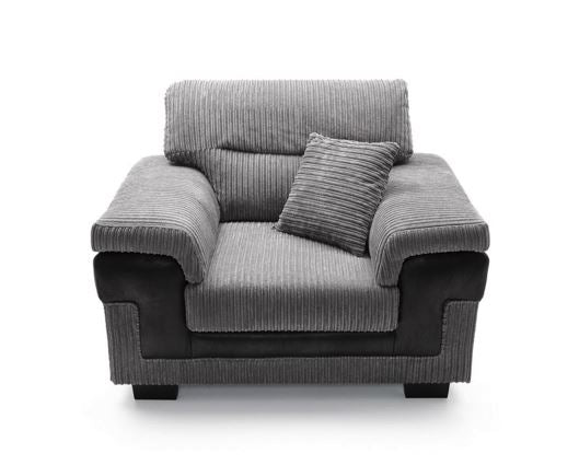 Samson Armchair - Black & Grey