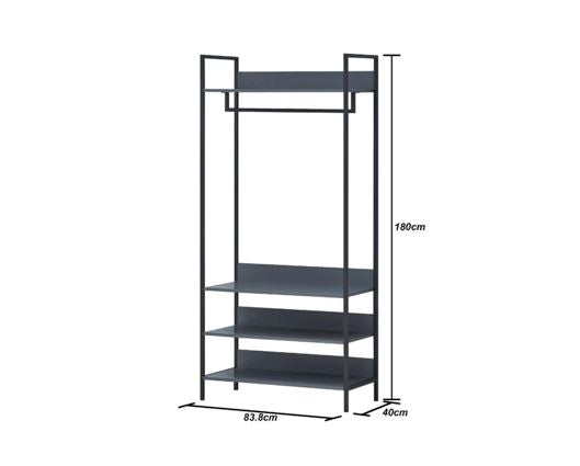 Zahra Open Wardrobe with 4 Shelves