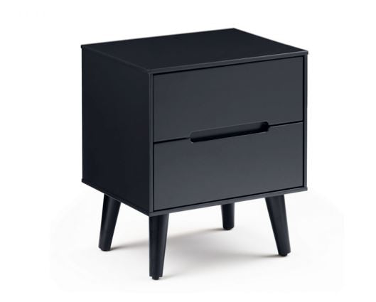 ALICIA 2 DRAWER BEDSIDE - ANTHRACITE