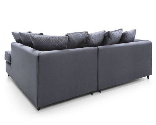 Chicago Right Hand Facing Corner Sofa-Dark Grey